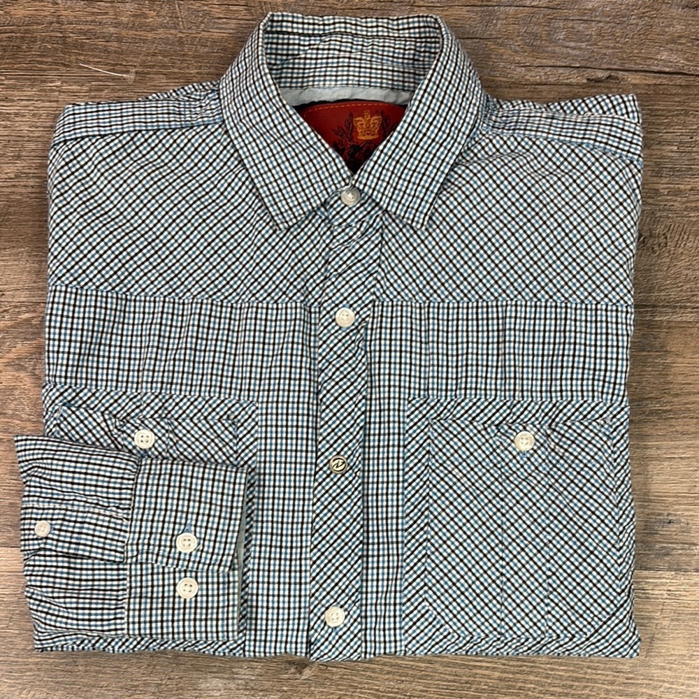 Drill Clothing Company Men’s Convertible Sleeve Button Down Shirt Size Medium